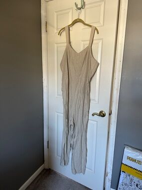 Old Navy Beige Wide Leg Jumpsuit